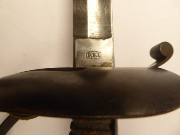Säbel M1852 mit Klingenätzung und Hersteller PDL