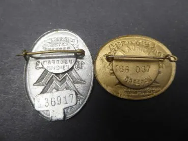 2x badge - Leipzig Fair 1923 + 1924