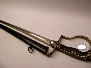 Former SS leader saber with silver-plated hilt