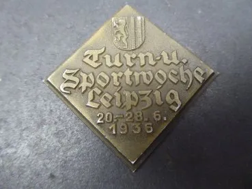 Plaque / Badge - Gymnastics and Sports Week Leipzig 1936