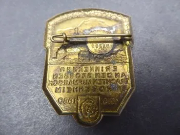 Badge - reminder of the big costume parade in Rosenheim in 1930