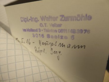 Ritterkreuzträger Oberleutnant Walter Zurmöhle - Repro-Foto nach 45 mit originaler Unterschrift