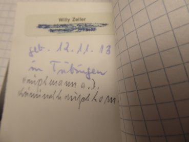 Ritterkreuzträger Leutnant Willy Zeller - Repro-Foto nach 45 mit originaler Unterschrift