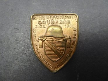 Preview: Badge - Saxon Military Association Grünbach 60 years. Club anniversary 50 years. Flag anniversary 1933