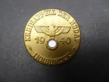 Badge - district roll call of the NSDAP 1940 Innsbruck