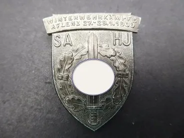 Badge - SA + HJ winter defense fights Aflenz 1939