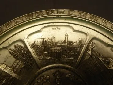 Pewter Plate Nuremberg "The City of the Nazi Party Rallies"