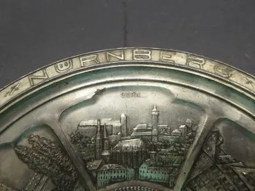 Pewter Plate Nuremberg "The City of the Nazi Party Rallies"