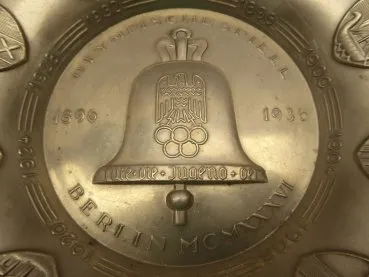 Plate to commemorate the 1936 Berlin Olympic Games