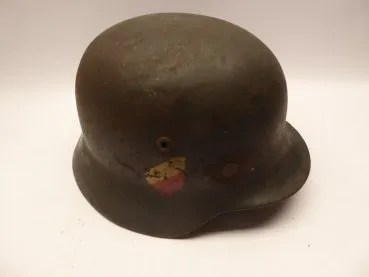 LW Luftwaffe - Stahlhelm M35 mit Doppelembleme - unberührter Dachbodenfund