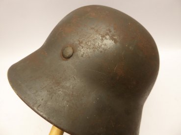 LW Luftwaffe - steel helmet M35 with double emblems - untouched attic find