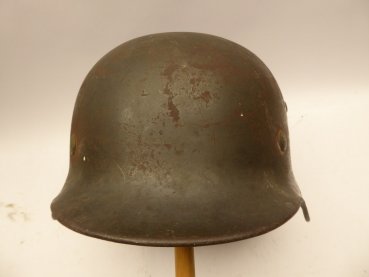 LW Luftwaffe - steel helmet M35 with double emblems - untouched attic find