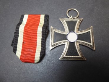 EK2 Eisernes Kreuz 2. Klasse 1939 am Band - unmarkiertes Stück 65 für Klein & Quenzer A.G., Idar Oberstein