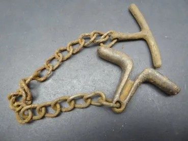 Police gag chain in the condition it was found