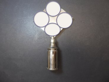 Flag tip with HK, nickel-plated, 180 mm