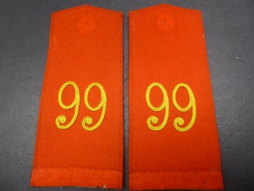 Paar Schulterklappen Preussen für Mannschaften 2. Oberrheinisches Infanterie-Regiment Nr. 99
