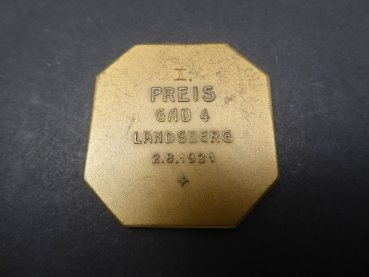 DSV Plakette - Deutscher Sport Verband I. Preis Gau 4 Landsberg 1931