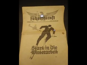 Zeitung - Führerdienst "Start in die Winterarbeit" 1936