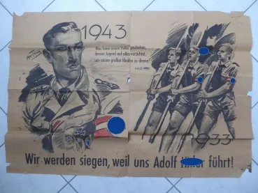 HJ Plakat - Wir werden siegen, weil uns AH führt !