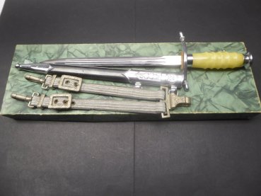 NVA dagger with three-hole hanger in box - matching numbers