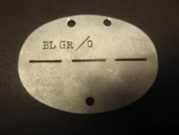 EKM identification tag Flak - Fla.M.G. Res. train 4 - blood group 0