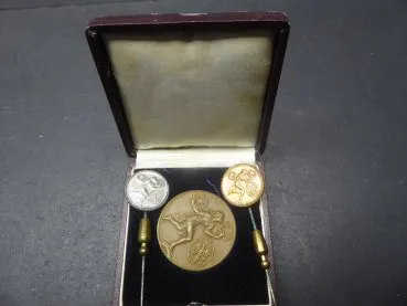 ADAC medal - for services to a sporting organization - in a case + two miniatures