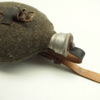 Wehrmacht canteen complete with felt cover and strap, manufacturer