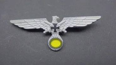 Cap eagle NSKOV NS Kriegerbund Kyffhäuser. Non-ferrous metal on needle. With manufacturer.