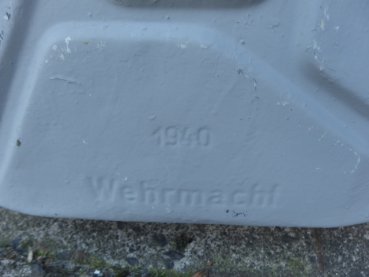 Wehrmacht Einheitskanister, Benzinkanister grau 20L