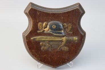 Ww1 Wehrmacht Relief Stahlhelm und Bajonett „Denke daran!“