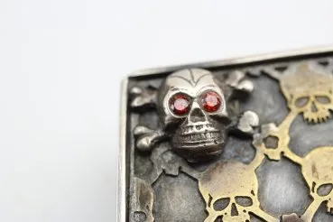 Silver Box Skull, Russia stamped