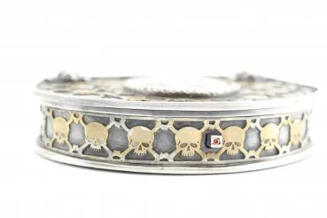 Silver Box Skull, Russia stamped