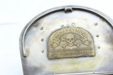 Silver box skull probably Russian, stamped