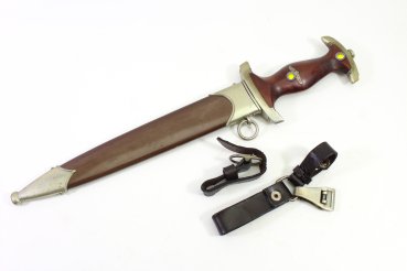 Preview: SA Service Dagger, Early Variant - Julius Bahrl Jr., Solingen, NS stamped with blister finish and hanger