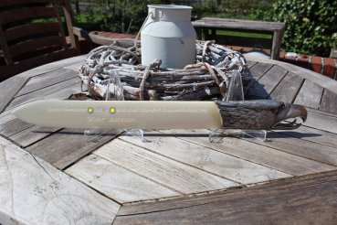 Preview: SS Junkerschule Klagenfurt Zeitungswender / Brieföffner Mammut Elfenbein mit Silbermontur 800 er Silber Walter Bestmann