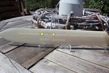 Preview: SS Junkerschule Klagenfurt Zeitungswender / Brieföffner Mammut Elfenbein mit Silbermontur 800 er Silber Walter Bestmann