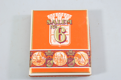 Schachtel Salem Nr. 6 Zigaretten mit 12 Stück Inhalt, Wehrmacht
