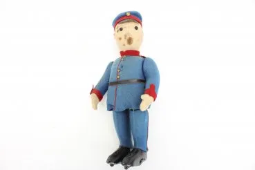 Old tin toy Schuco Automato French soldier from 1914, Schuco soldier - dancing figure