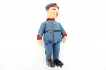 Old tin toy Schuco Automato French soldier from 1914, Schuco soldier - dancing figure