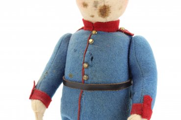 Old tin toy Schuco Automato French soldier from 1914, Schuco soldier - dancing figure