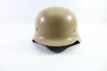Ww2 Wehrmacht DAK  Afrika Stahlhelm M40 mit 1 Emblem Afrikakorps - Tarnlackierung