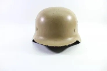 Ww2 Wehrmacht DAK Afrika Stahlhelm M40 with 1 Afrikakorps emblem - camouflage paint