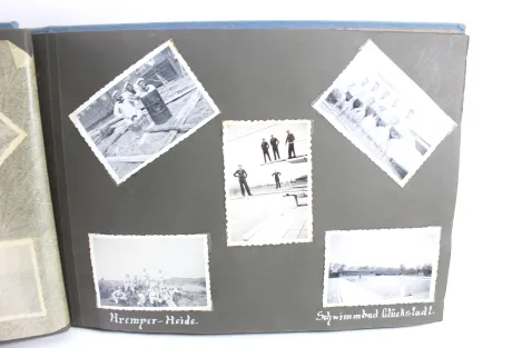 Photo albums belonging to a naval soldier on a submarine, torpedo boat Jaguar, and submarine escort vessel Saar
