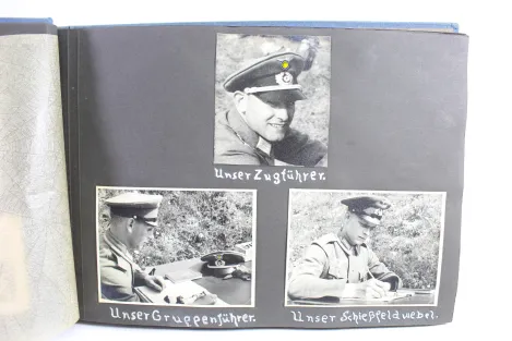 Photo albums belonging to a naval soldier on a submarine, torpedo boat Jaguar, and submarine escort vessel Saar