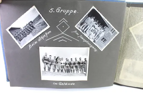 Photo albums belonging to a naval soldier on a submarine, torpedo boat Jaguar, and submarine escort vessel Saar