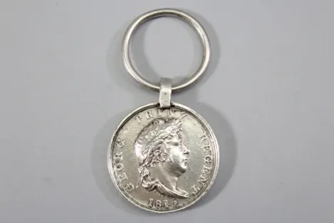 Originale Waterloo - Medaille Soldat Christoph Schwarmann Landw. Bataillon Verden