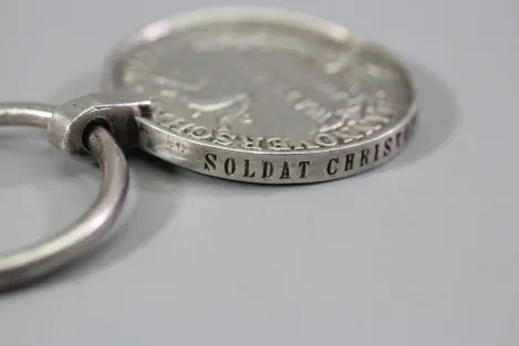 Originale Waterloo - Medaille Soldat Christoph Schwarmann Landw. Bataillon Verden
