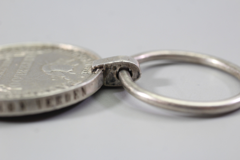Originale Waterloo - Medaille Soldat Christoph Schwarmann Landw. Bataillon Verden