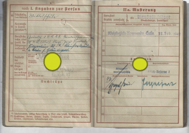 Military pass of Private Otto, PZ Regiment Großdeutschland