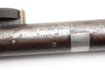 WW1 sniper scope Emil Busch A. -G, Rathenow, "Visar" 2 3 / 4x with gun number for G98 rifle